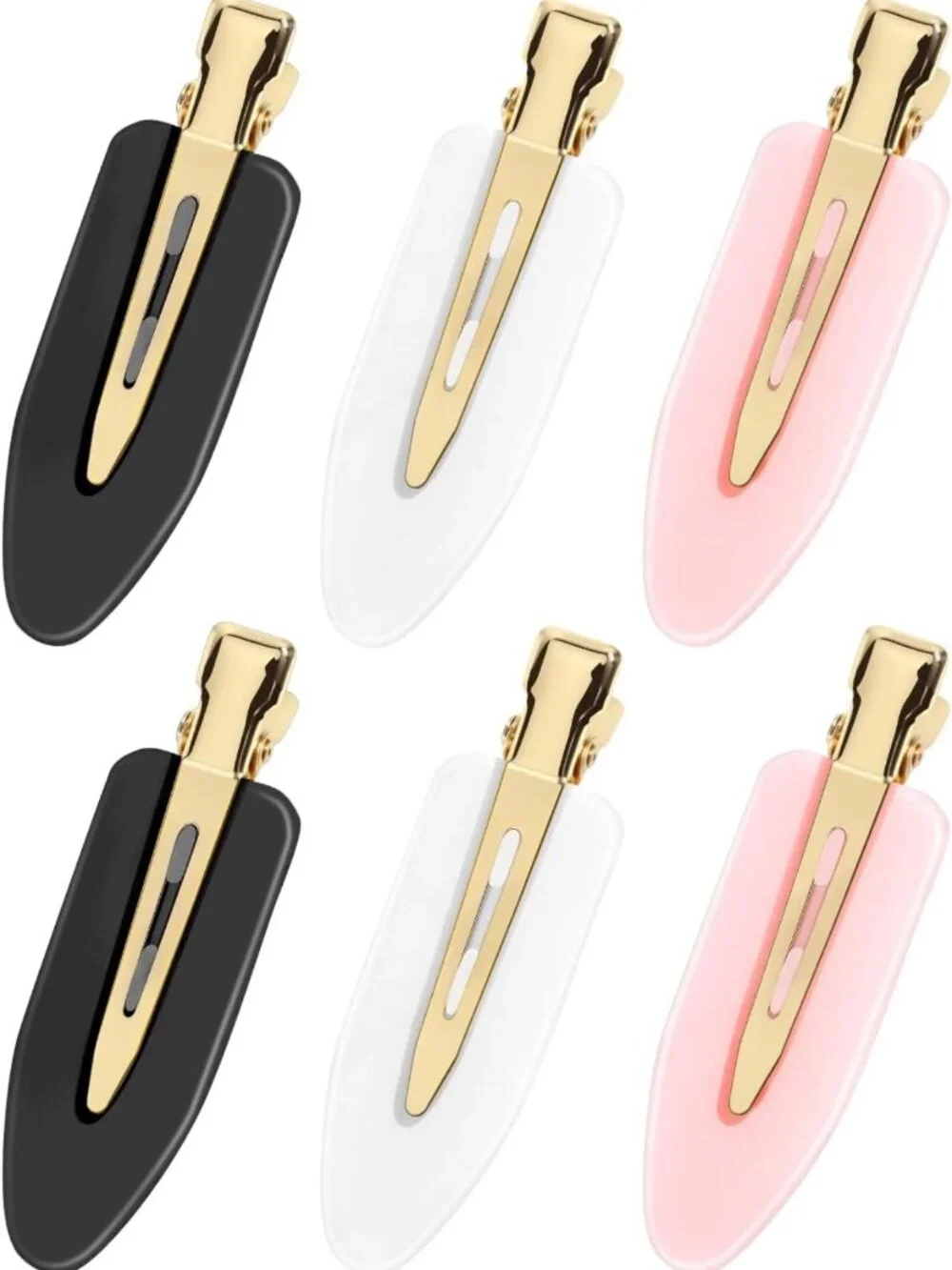 6 Pcs Creaseless Flat Hair Clips for Makeup & Daily Beauty Routine - No Creases!